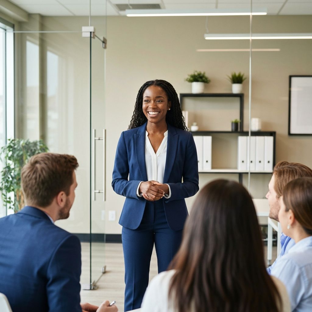 Credit consultant presenting to clients